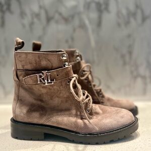 Lauren Ralph Lauren Gray Suede Boots